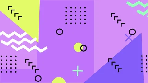 Energetic geometric design with vibrant abstract shapes seamless 4k video Vídeos de archivo 322145479