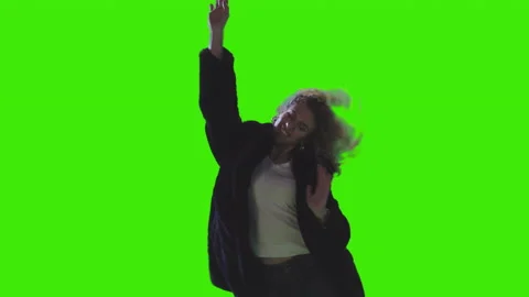 Energetic girl is dancing Video stock 172584374