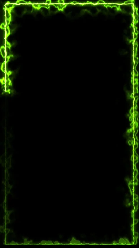 Energetic green electric border effect frame. Stock-Footage 331898425