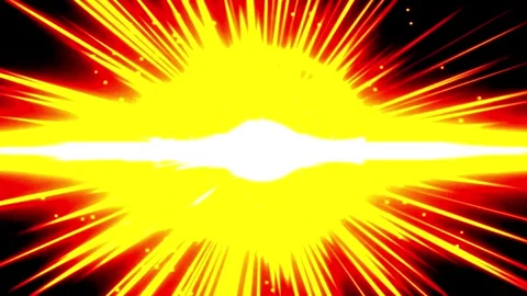 Energetic Light Burst Explosion in Dark Space Cinematic Motion Background Stock Footage 345945361