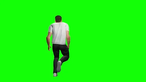 Energetic male dancer completing lively routine on green screen chromakey Stock Footage 328639691