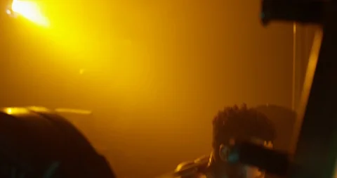 Energetic man doing heavy weight exercise with barbell Stock Footage 116359340