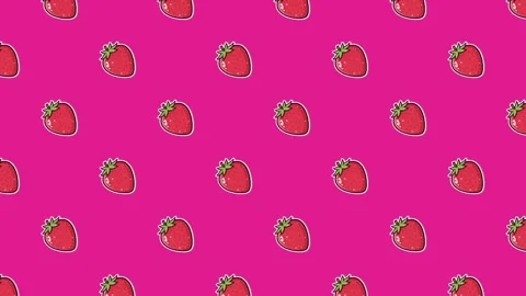An energetic motion graphic showing a rhythmic grid of delicious strawberries Stock Footage 325720561