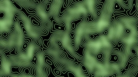 Energetic Neon Wave Contours Surge Across A Dark Background Stock-Footage 344514405