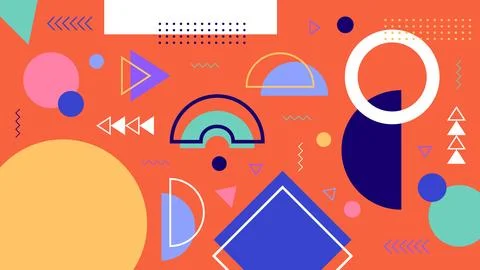 Energetic Orange Geometric Background Stock Illustration