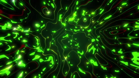 Energetic Plasma Lines and Liquid Blobs Stock Footage 264032516