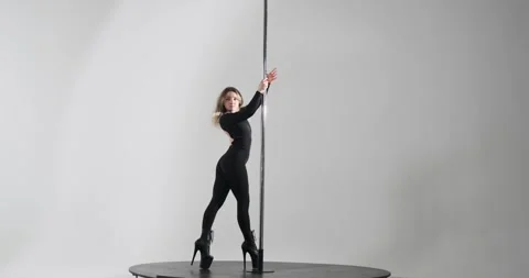 Energetic Pole Dance Performance by Cauc... | Stock Video | Pond5