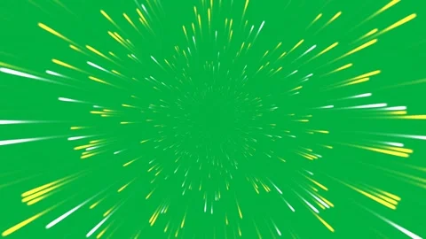 Energetic Radial Speed Lines Animation on Green Screen Background for Dynami Stock Footage 340035853