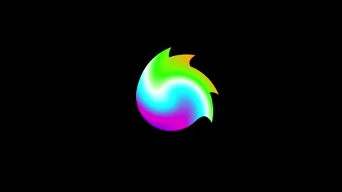 Energetic rainbow colored splash rotating rapidly with sharp edges Vídeos de archivo 332879819