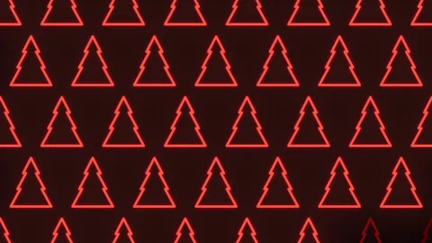 Energetic red triangle pattern on black background Stock Footage 249503781