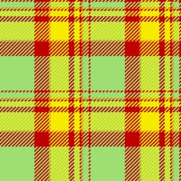 Energetic red, yellow, and lime green tartan pattern. A seamless plaid text.. Stock Illustration