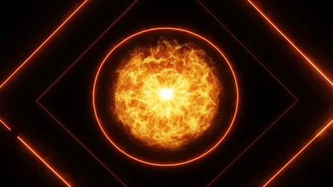 Energetic Sci-Fi Background With Futuristic Glow Stock Footage 121975813