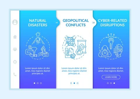 Energetic security threats onboarding vector template Stock Illustration