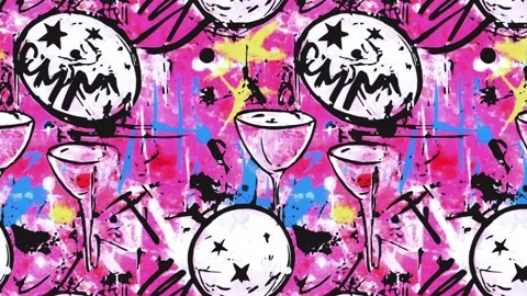 Energetic shimmer party loop — Diagonal Motion Video stock 308252027