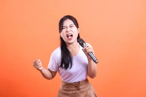 Energetic Singer Performance Stock Photos