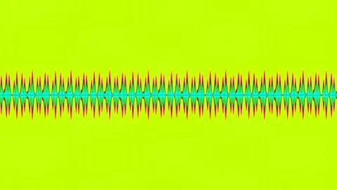 Energetic sound wave equalizer visualizer on bright yellow background loop Stock Footage 336777462
