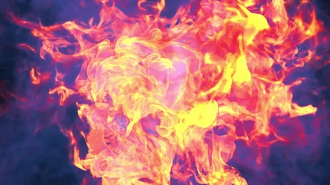Energetic Turbulent Flame Background Stock Footage 302569555