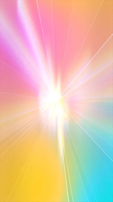 Energetic visual from bright light, pink-yellow-blue gradient Stock Footage 329297444