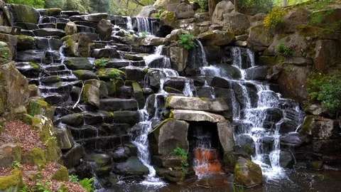 An energetic waterfall Stock Footage 107935237