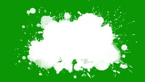 Energetic white fluid splash with organic shape on vivid green screen. Stock Footage 335742949