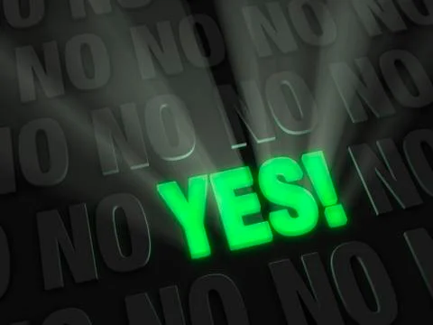Energetic yes Stock Illustration