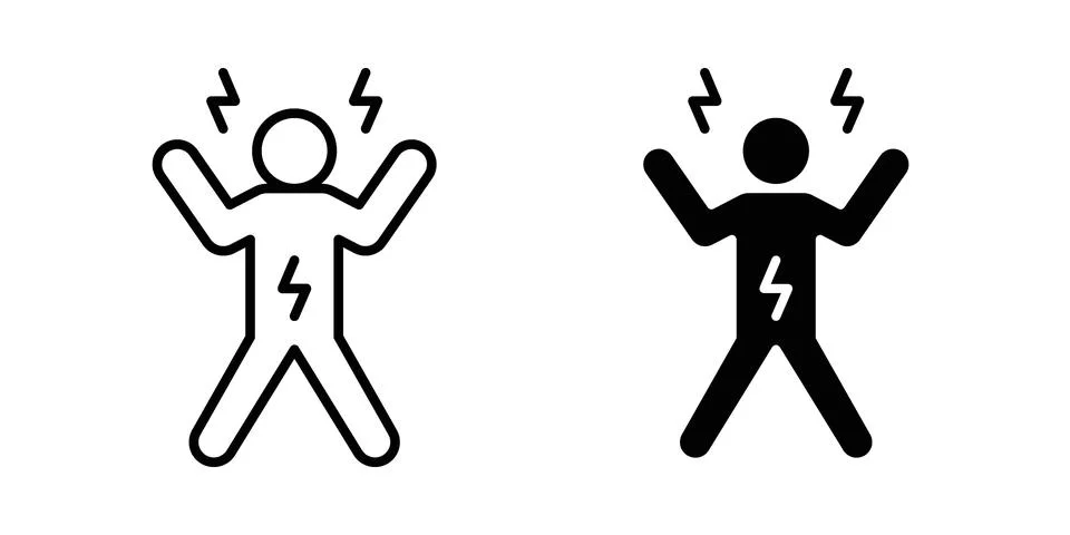 Energized human icon vector design. EPS10 Stock Illustration