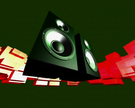 Energized speakers 스톡 동영상 508807