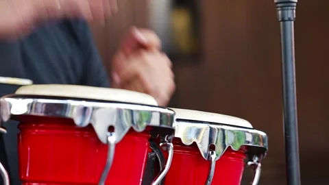 Energizing drum performance in vibrant outdoor setting Video stock 328220974