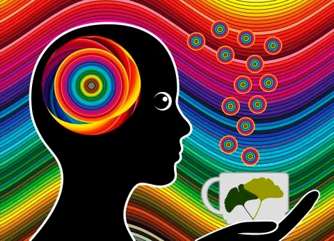 Energizing Tea Brake Illustrazione stock