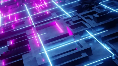 Energy 3d cubes video loop Stock Footage 165599619