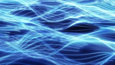 Energy abstract blue lines from dots and waves from magic and electricity b.. Stock Footage 255875355