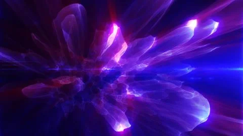 Energy abstract purple waves of magic and electricity iridescent glowing li.. Stock Illustration
