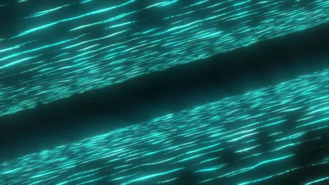 Energy abstract turquoise background flow from magic waves and rays in space. Stock Footage 258052485