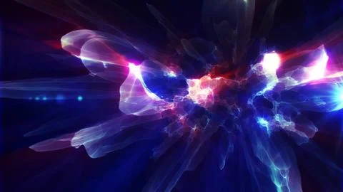 Energy abstract waves of magic and electricity iridescent glowing liquid pl.. Stock Illustration