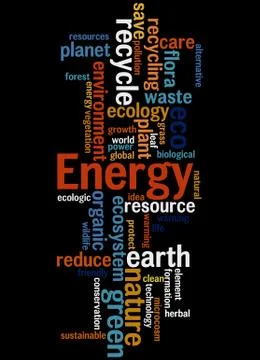 Energy alternative, word cloud concept Stock Illustration