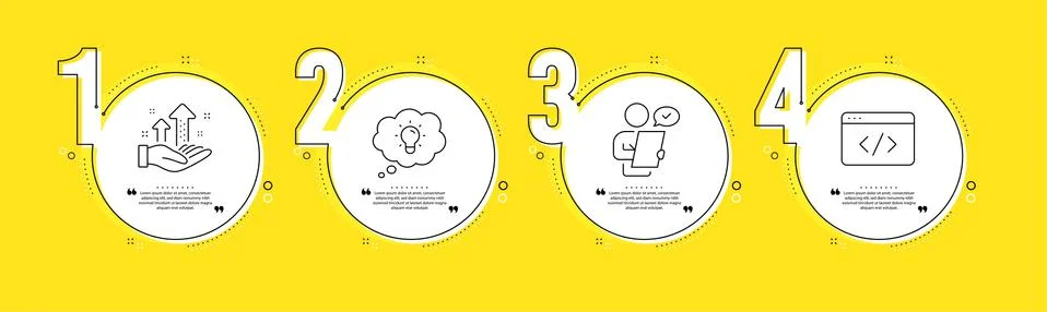 Energy, Analysis graph and Customer survey icons set. Seo script sign. Lightbulb 스톡 일러스트