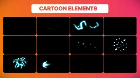 Energy And Explosion Elements Stock After Effects