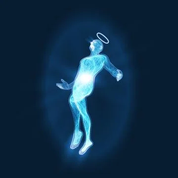 Energy of the angelic artificial intelligence Stock Illustration