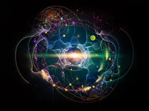 Energy of Atom 库存插图