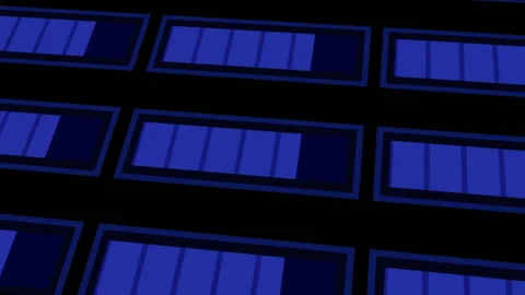 Energy Background Pattern With Moving 3D Batteries Loading And Unloading Energy Stock Footage 154303315