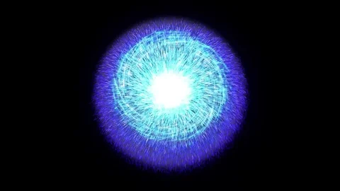 Energy Ball - Blue Stock Footage 74504237