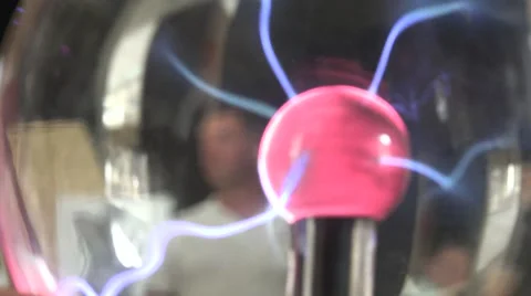 Energy ball lightning dissolve. New technologies. Stock Footage 52362075