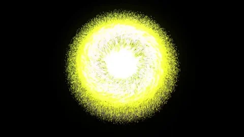 Energy Ball - Yellow Stock Footage