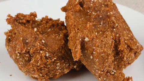 Energy Balls. Step-by-step recipe for cooking. Mass mixed from ingredients Видео 123293085