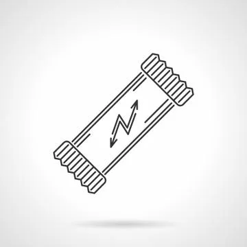 Energy bar black line vector icon Stock Illustration