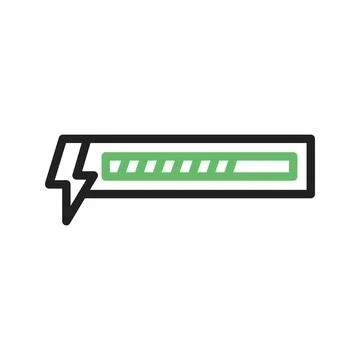 Energy Bar icon vector image. Illustrazione stock