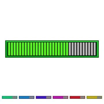 Energy bar showing progress and completion status Stock Illustration