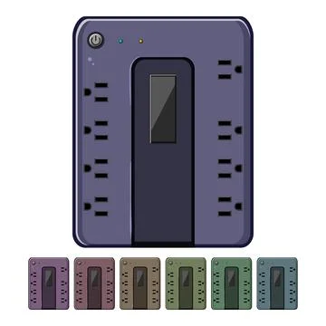 Energy battery backup cartoon vector graphic Stock Illustration