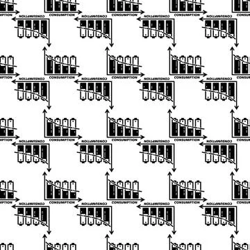 Energy battery consumption pattern seamless vector Stockillustratie