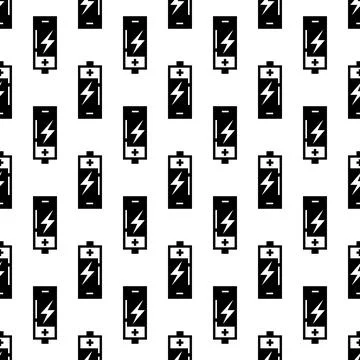 Energy battery pattern seamless vector 库存插图